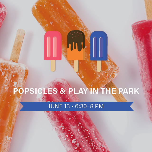 Popsicles & Play in the Park 
Tuesday, June 13, 6:30-8 PM
Westermeier Commons Playground at Central Park, Carmel, IN
